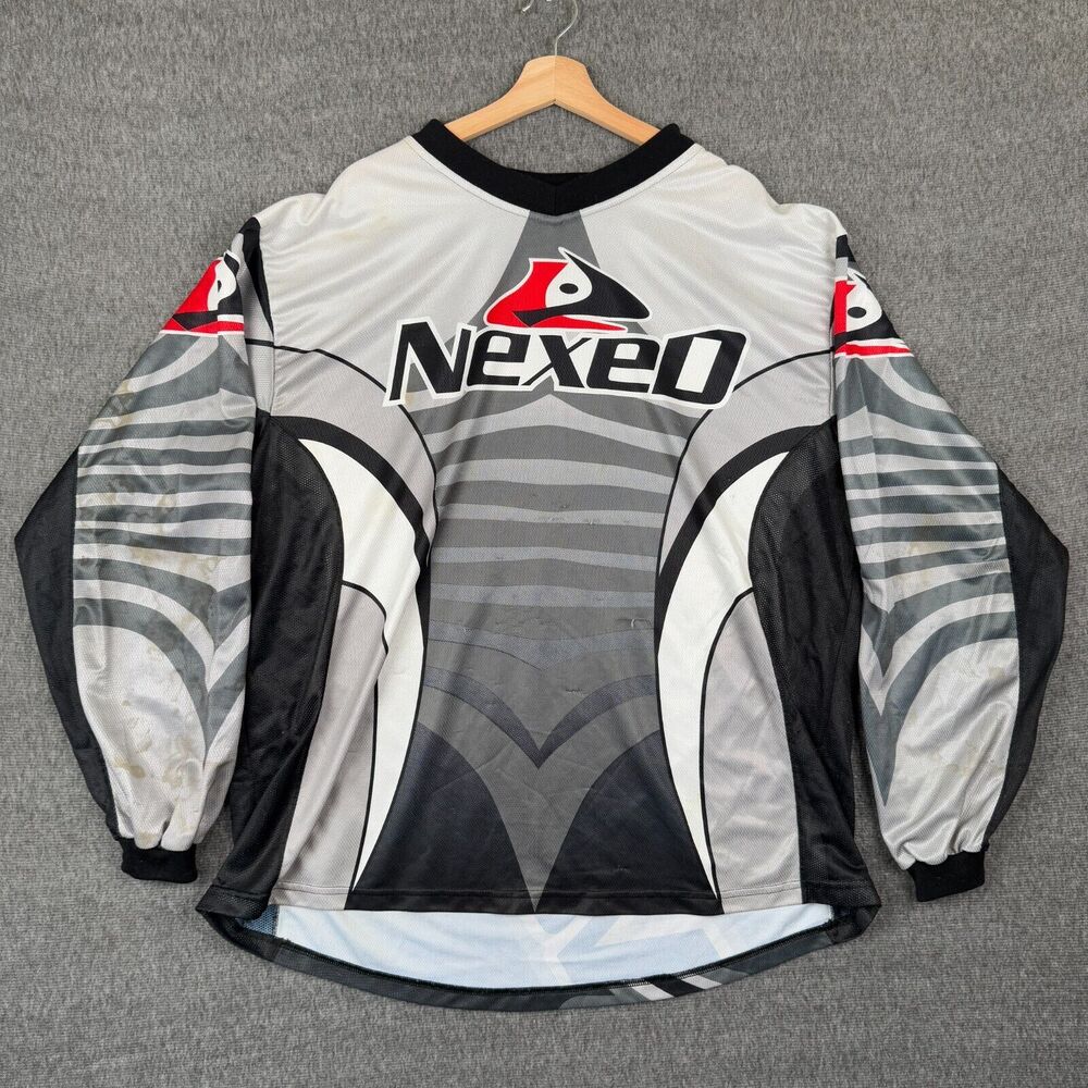 Nexeo Vivid‎ Motocross Racing Jersey Men's 2XL Black Outdoors Grunge Skate Y2K